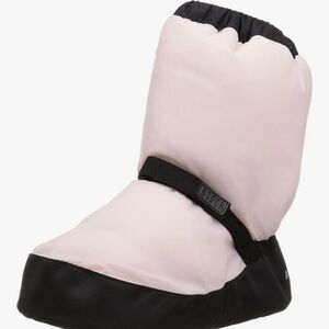 Size Small Girls Bloch Soft Pink and Black Dance Booties